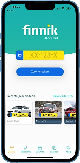 Een telefoon met de Finnik-app